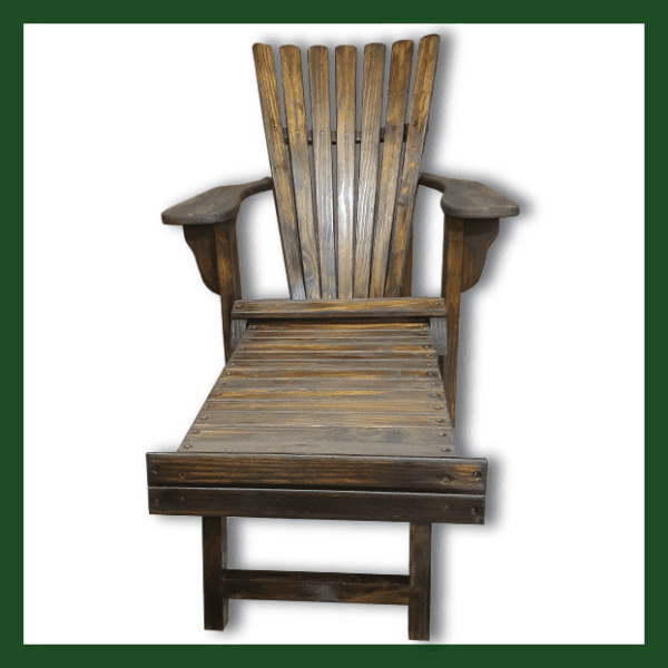 Tall Pine Silkwood Stained Chair with Hideaway Footrest